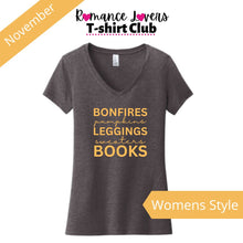 Load image into Gallery viewer, Bonfires Leggings Books T-shirt