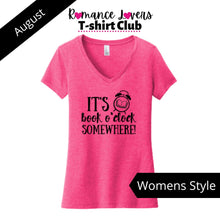 Load image into Gallery viewer, It's Book O'Clock Somewhere T-shirt