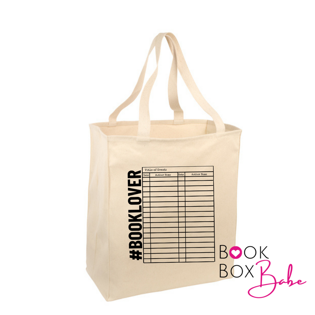 #Booklover Event Signing Tote